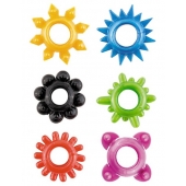 Набор из 6 разноцветных эрекционных колец - Toyfa Basic - в Нижнем Новгороде купить с доставкой