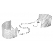 Серебристые наручники-браслеты Desir Metallique Handcuffs - Bijoux Indiscrets - купить с доставкой в Нижнем Новгороде