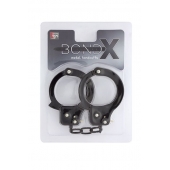 Чёрные наручники из листового металла BONDX METAL CUFFS BLACK - Dream Toys - купить с доставкой в Нижнем Новгороде