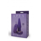 Фиолетовая анальная вибропробка APEX BUTT PLUG LARGE PURPLE - 15 см. - Seven Creations