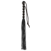 Чёрная мини-плеть из резины Rubber Mini Whip - 22 см. - Blush Novelties - купить с доставкой в Нижнем Новгороде