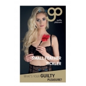 Пластиковая метелочка с красными пёрышками Small Feather Tickler - 32 см. - Blush Novelties - купить с доставкой в Нижнем Новгороде