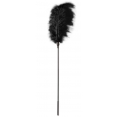 Стек с большим чёрным пером Large Feather Tickler - 65 см. - Blush Novelties - купить с доставкой в Нижнем Новгороде