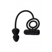 Чёрное эрекционное кольцо с вибропулькой и анальным хвостом - Erotist Adult Toys - в Нижнем Новгороде купить с доставкой