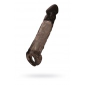 Чёрная насадка на пенис Tс подхватом - 19,5 см. - ToyFa - в Нижнем Новгороде купить с доставкой