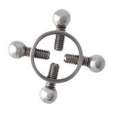 Серебристые зажимы для сосков на винтах - ToyFa - купить с доставкой в Нижнем Новгороде