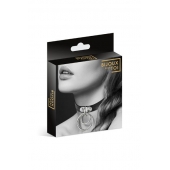 Черный чокер с двумя кольцами - Bijoux Pour Toi - купить с доставкой в Нижнем Новгороде