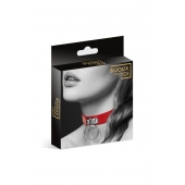 Красный узенький чокер с кольцом - Bijoux Pour Toi - купить с доставкой в Нижнем Новгороде