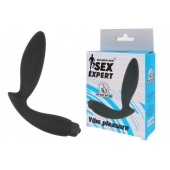 Чёрный вибростимулятор простаты Sex Expert Vibe Pleasure - Sex Expert - в Нижнем Новгороде купить с доставкой