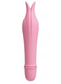Нежно-розовый миниатюрный вибромассажер Edward с усиками - 14,5 см. - Baile