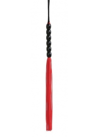 Красно-черная силиконовая мини-плеть - 22 см. - Джага-Джага - купить с доставкой в Нижнем Новгороде