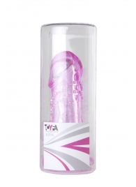 Розовая гелевая насадка с отростком для клиторальной стимуляции - 13 см. - Toyfa Basic - в Нижнем Новгороде купить с доставкой
