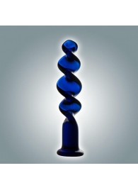 Синий винтовой стимулятор - 18 см. - Rubber Tech Ltd