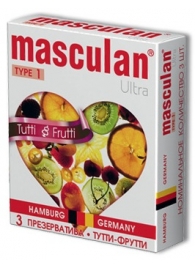Жёлтые презервативы Masculan Ultra Tutti-Frutti с фруктовым ароматом - 3 шт. - Masculan - купить с доставкой в Нижнем Новгороде