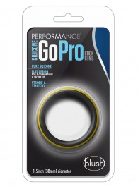 Черно-желтое силиконовое эрекционное кольцо Silicone Go Pro Cock Ring - Blush Novelties - в Нижнем Новгороде купить с доставкой