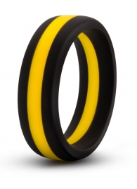 Черно-желтое силиконовое эрекционное кольцо Silicone Go Pro Cock Ring - Blush Novelties - в Нижнем Новгороде купить с доставкой