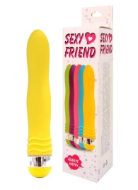 Желтый эргономичный вибратор Sexy Friend - 17,5 см. - 1137