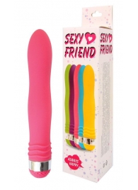 Розовый эргономичный вибратор Sexy Friend - 17,5 см. - 1137