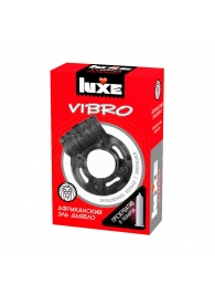 Чёрное эрекционное виброкольцо Luxe VIBRO  Африканский Эль Дьябло  + презерватив - Luxe - в Нижнем Новгороде купить с доставкой