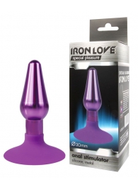 Фиолетовая конусовидная анальная пробка - 9 см. - Bior toys