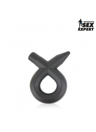 Черное силиконовое эрекционное кольцо Sex Expert - Sex Expert - в Нижнем Новгороде купить с доставкой