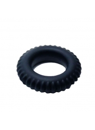 Черное силиконовое эрекционное кольцо-шина Sex Expert - Sex Expert - в Нижнем Новгороде купить с доставкой