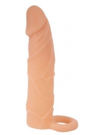 Насадка на пенис с кольцом для мошонки - 17,4 см. - Sex Expert - в Нижнем Новгороде купить с доставкой