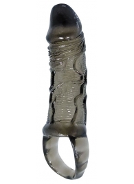 Закрытая насадка на фаллос с кольцом для мошонки - 15 см. - Sex Expert - в Нижнем Новгороде купить с доставкой