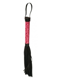 Аккуратная плетка с розовой рукоятью Passionate Flogger - 39 см. - Erokay - купить с доставкой в Нижнем Новгороде
