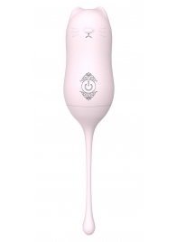 Нежно-розовое виброяйцо MiaoU с пультом ДУ - S-HANDE
