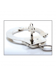 Металлические наручники Metal Handcuffs с ключиками - Pipedream - купить с доставкой в Нижнем Новгороде