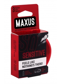 Ультратонкие презервативы в железном кейсе MAXUS Sensitive - 3 шт. - Maxus - купить с доставкой в Нижнем Новгороде