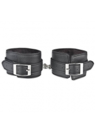 Черные фиксаторы для ног на цепи с мехом внутри - Lux Fetish - купить с доставкой в Нижнем Новгороде