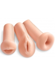 Комплект из 3 мастурбаторов All 3 Holes: вагина, анус, ротик - Pipedream - в Нижнем Новгороде купить с доставкой