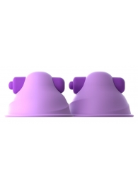 Фиолетовые виброприсоски-стимуляторы на соски Vibrating Nipple - Pipedream