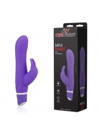 Фиолетовый силиконовый вибратор со стимулятором клитора - 21 см. - Erotic Fantasy