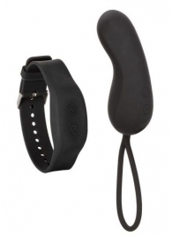 Черное виброяйцо с браслетом-пультом Wristband Remote Curve - California Exotic Novelties
