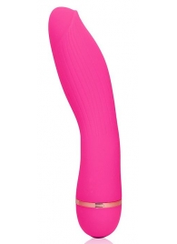 Розовый изогнутый вибромассажер с 20 режимами вибрации - 13 см. - Bior toys