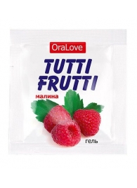 Пробник гель-смазки Tutti-frutti с малиновым вкусом - 4 гр. - Биоритм - купить с доставкой в Нижнем Новгороде