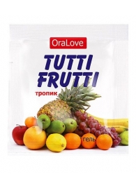Пробник гель-смазки Tutti-frutti со вкусом тропических фруктов - 4 гр. - Биоритм - купить с доставкой в Нижнем Новгороде