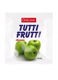 Пробник гель-смазки Tutti-frutti с яблочным вкусом - 4 гр. - Биоритм - купить с доставкой в Нижнем Новгороде