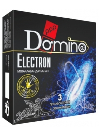 Ароматизированные презервативы Domino Electron - 3 шт. - Domino - купить с доставкой в Нижнем Новгороде