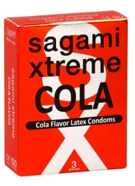 Ароматизированные презервативы Sagami Xtreme COLA - 3 шт. - Sagami - купить с доставкой в Нижнем Новгороде