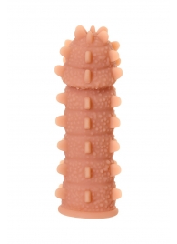 Телесная реалистичная насадка KOKOS Extreme Sleeve 04 с дополнительной стимуляцией - 12,7 см. - KOKOS - в Нижнем Новгороде купить с доставкой