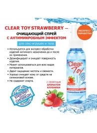 Очищающий спрей для игрушек CLEAR TOY Strawberry - 100 мл. - Биоритм - купить с доставкой в Нижнем Новгороде