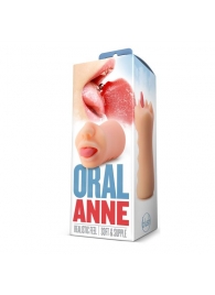 Телесный мастурбатор-ротик с язычком Oral Anne - Blush Novelties - в Нижнем Новгороде купить с доставкой