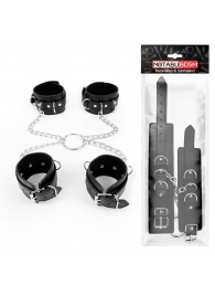 Комплект наручников и оков на металлических креплениях с кольцом - Notabu - купить с доставкой в Нижнем Новгороде