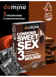 Презервативы для орального секса DOMINO Sweet Sex с ароматом шоколадного мусса - 3 шт. - Domino - купить с доставкой в Нижнем Новгороде