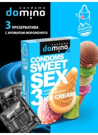 Презервативы для орального секса DOMINO Sweet Sex с ароматом мороженого - 3 шт. - Domino - купить с доставкой в Нижнем Новгороде