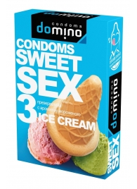 Презервативы для орального секса DOMINO Sweet Sex с ароматом мороженого - 3 шт. - Domino - купить с доставкой в Нижнем Новгороде